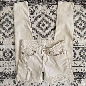 Machine Jeans White Distressed Skinny Denim size 1 2 26